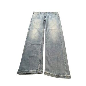 Levis 502 Mens 38x28 Performance Jeans Light Wash Denimm Preppy Hip Hop